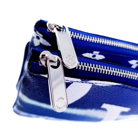 Authentic Louis Vuitton Monogram Escale Double Zipper Pochette Cross Body Bag - Picture 8 of 13